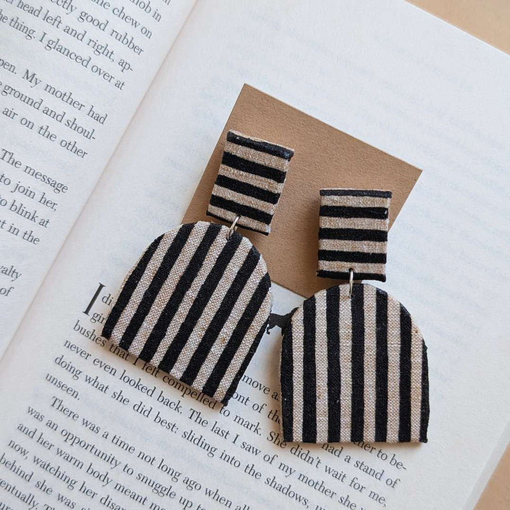 Striped Contemporary Earrings