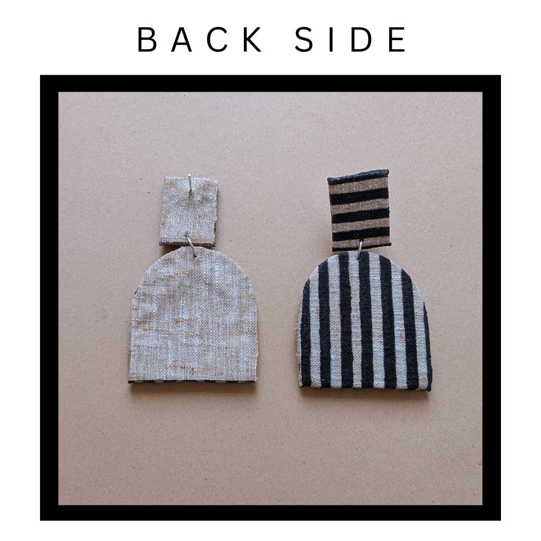 Striped Contemporary Earrings