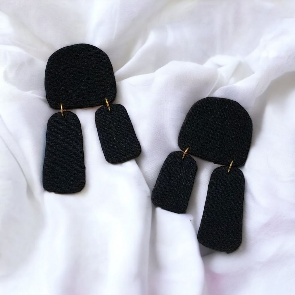 Noir Chic Solid Earrings