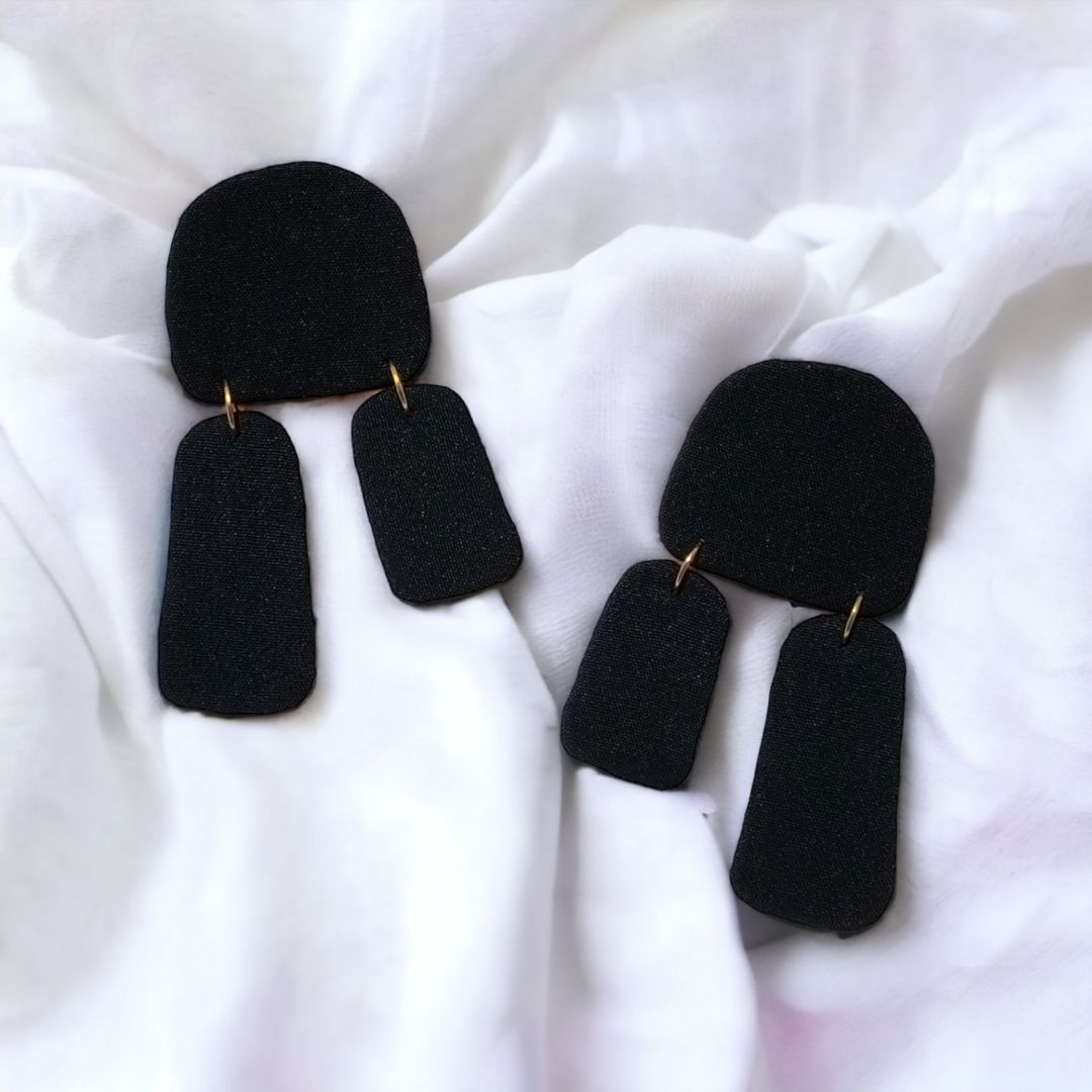 Noir Chic Solid Earrings