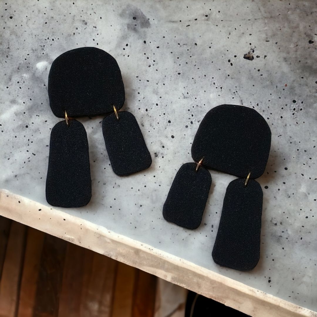 Noir Chic Solid Earrings