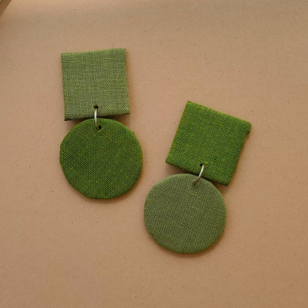 Circle & Square Earrings