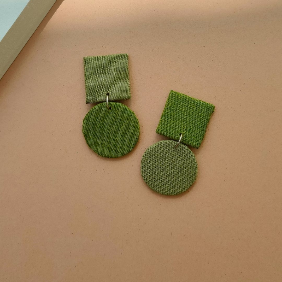 Circle & Square Earrings