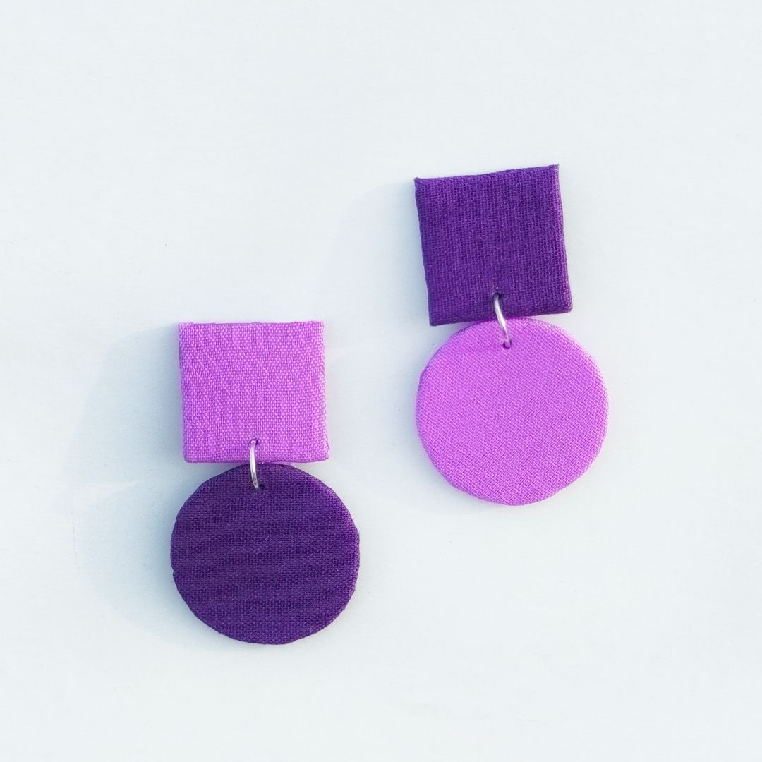 Circle & Square Earrings