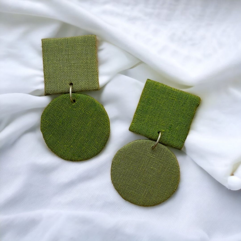 Circle & Square Earrings
