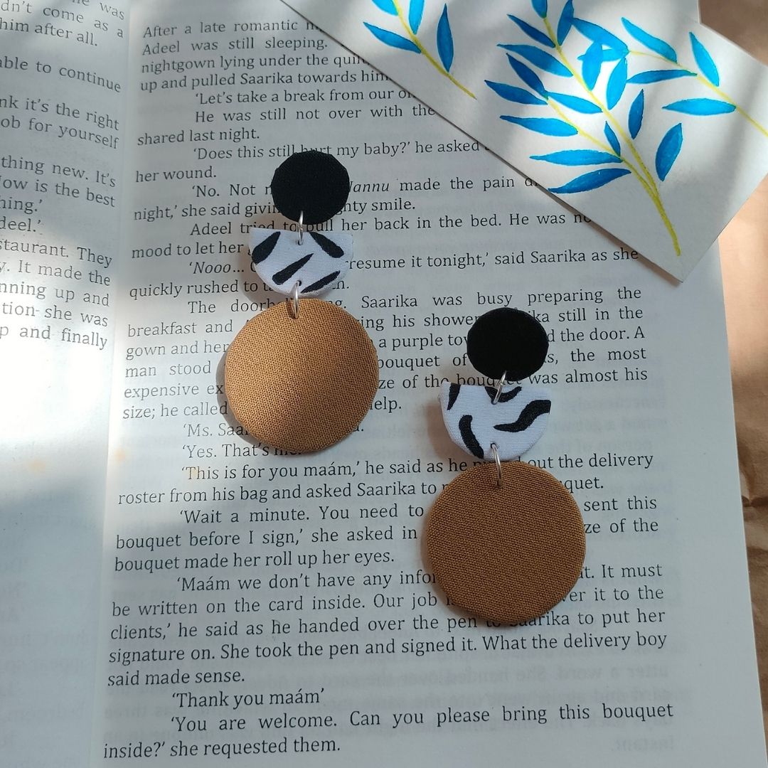 Golden Abstract Earrings