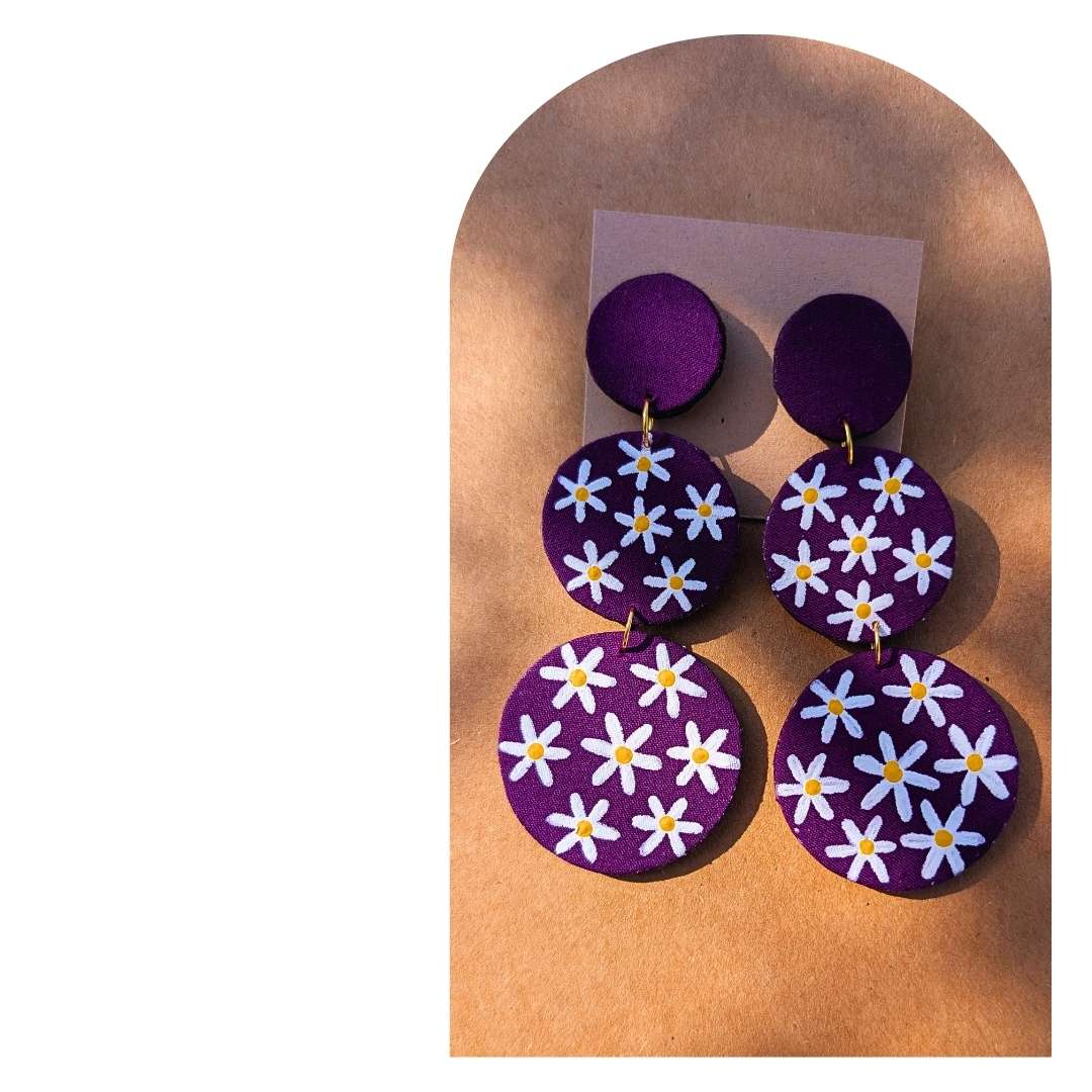 Purple Daisy Three Layered