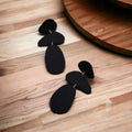 Black Pebble Earrings