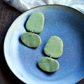 Pastel Green Pebble Earrings
