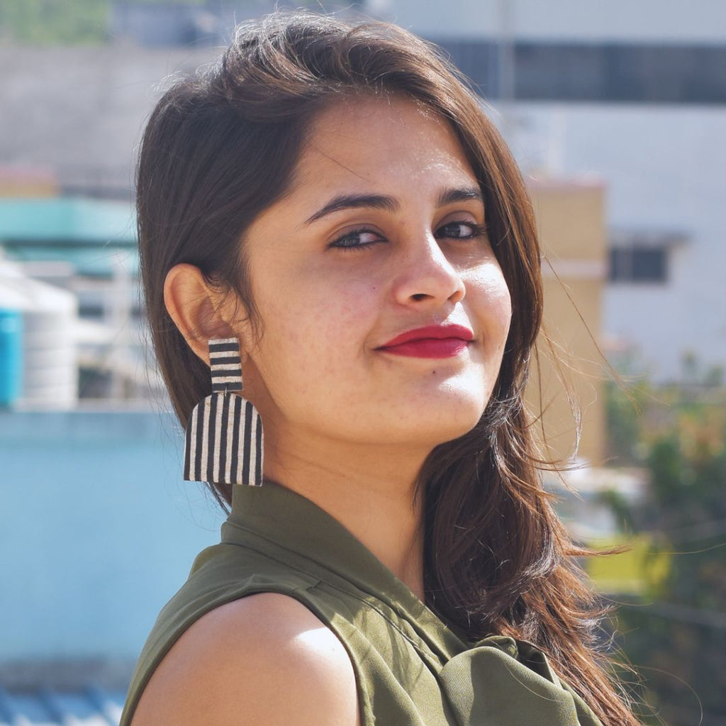 Striped Contemporary Earrings