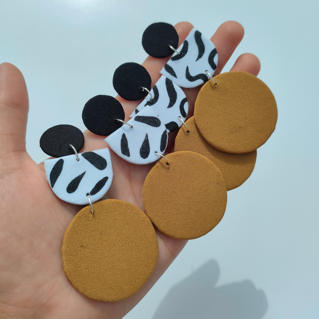 Golden Abstract Earrings