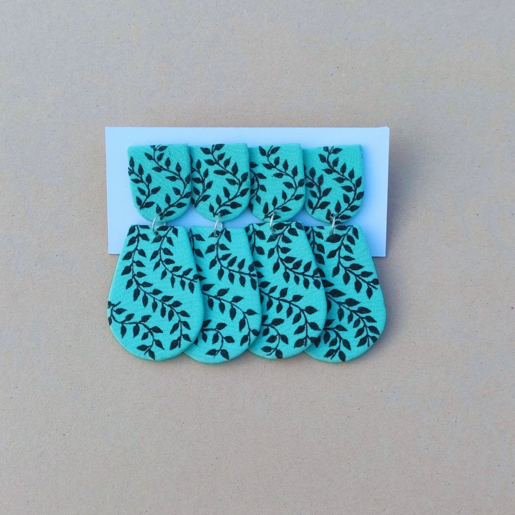 Sage Green Veil Earrings