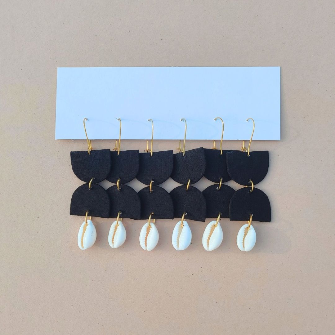 Black Shell Earrings