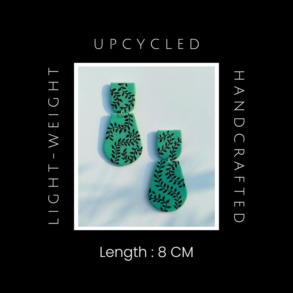 Sage Green Veil Earrings